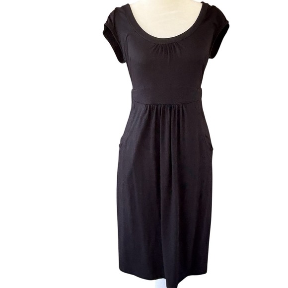 Boden Dresses & Skirts - Boden Black Sleeveless Pleated Waist Neckline Jersey Dress Pockets Womens 4L